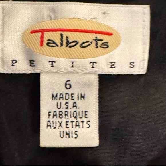 Talbots black knee length short sleeve shift dress size 6P
 b16 - Picture 2 of 4